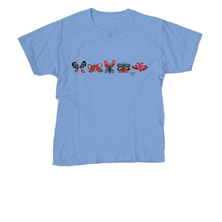 Float like a Butterfly Tee, a Carolina Blue Youth Unisex Tee