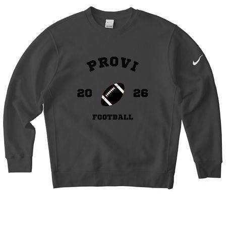 PC Football, a Anthracite Nike Club Fleece Crewneck Sweatshirt