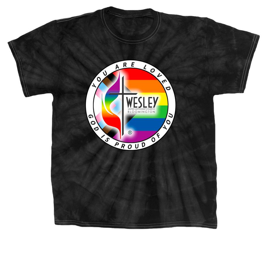Wesley Pride!, a Black Classic Tie Dye Tee