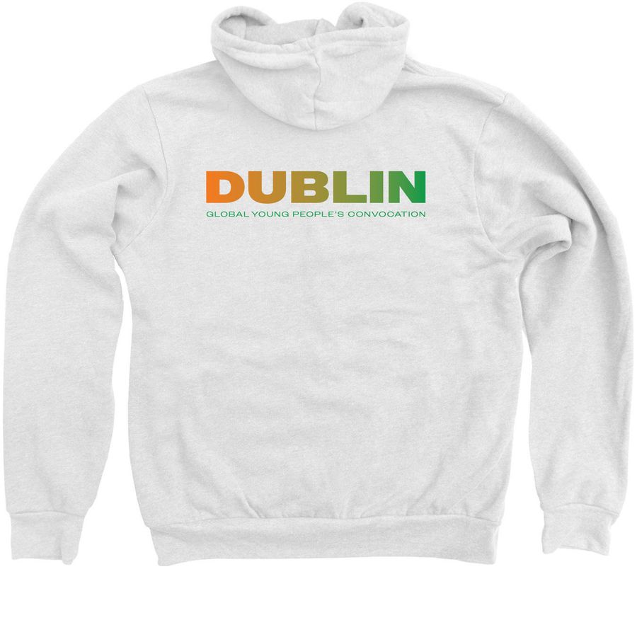 *DO NOT ORDER* (Planning Team ONLY), a White Zip Up Hoodie (back-view)