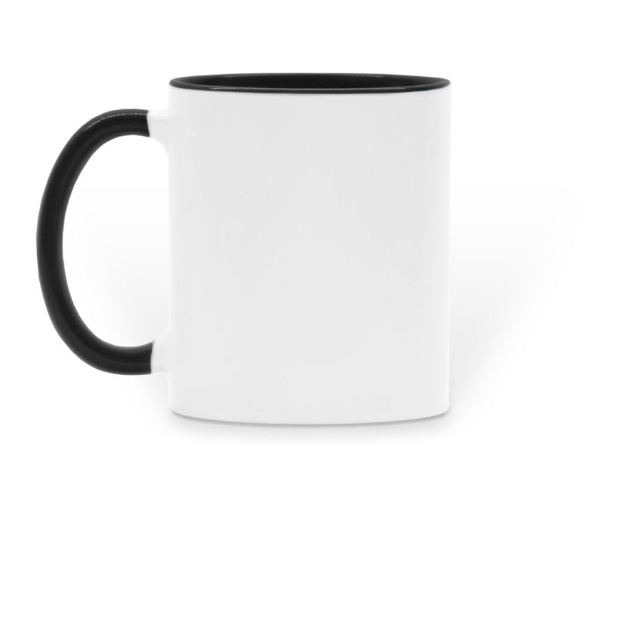Eli - Mug, a Black Two-Tone Ceramic Mug (back-view)