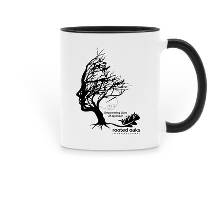 Empowering Adults in Poverty, a Black Two-Tone Ceramic Mug