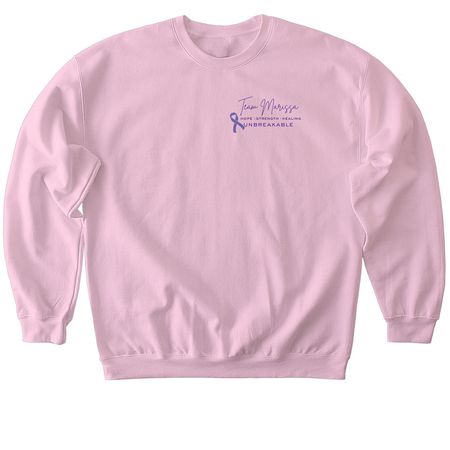 Unbreakable: Team Marissa, a Light Pink Softstyle Crewneck Sweatshirt