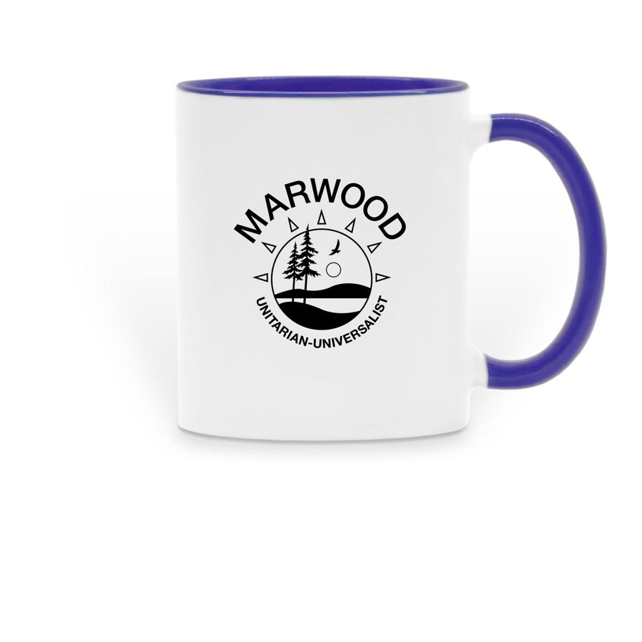 Mugs, a Dark Blue Two-Tone Ceramic Mug