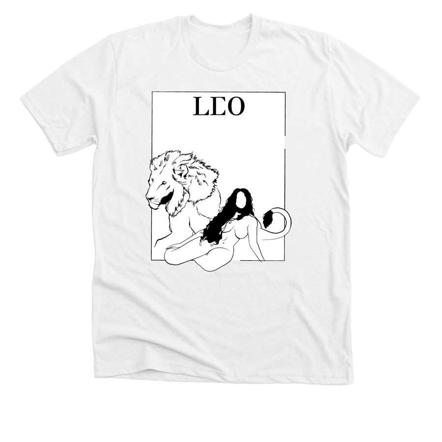 Leo, a Solid White Blend Premium Unisex Tee