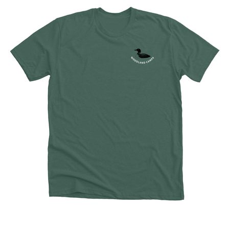 Green Hues Woodland Camps Loon and Thwing's, a Heather Forest Premium Unisex Tee