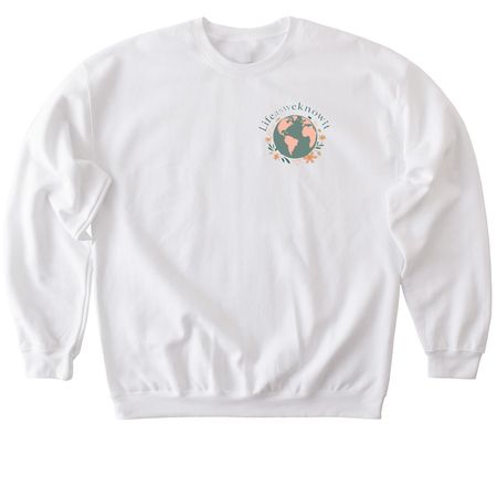 LifeAsWeKnowIt Original Crew, a White Softstyle Crewneck Sweatshirt