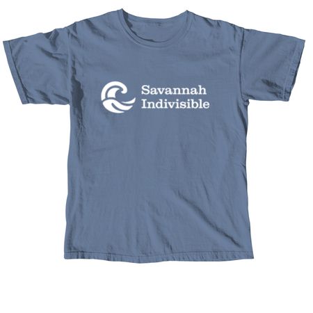 Savannah Indivisible (White Logo), a Blue Jean Comfort Colors Unisex Tee
