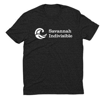 Savannah Indivisible (White Logo), a Space Black Allmade Eco Triblend Unisex Tee