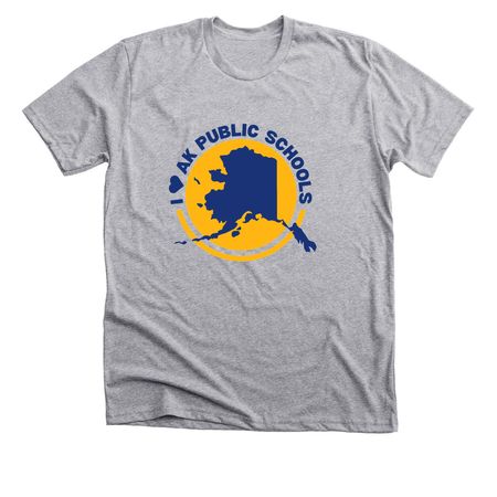 I <3 AK Public Schools, a Athletic Heather Premium Unisex Tee