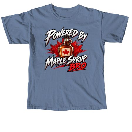Maple Powered Bro Tee, a Blue Jean Comfort Colors Unisex Tee