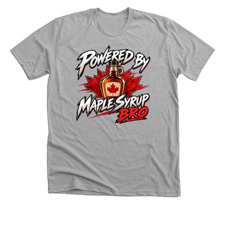 Maple Powered Bro Tee, a Athletic Heather Premium Unisex Tee