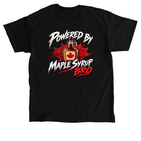 Maple Powered Bro Tee, a Black Classic Unisex Tee