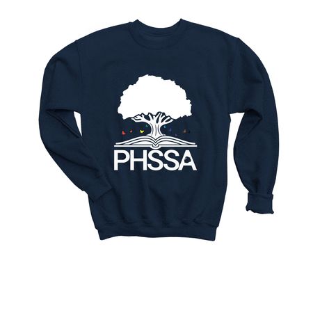 PHSSA PTA Spiritwear Fundraiser, a Navy Youth Crewneck Sweatshirt
