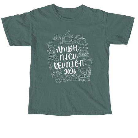 2026 NICU Reunion, a Blue Spruce Comfort Colors Unisex Tee