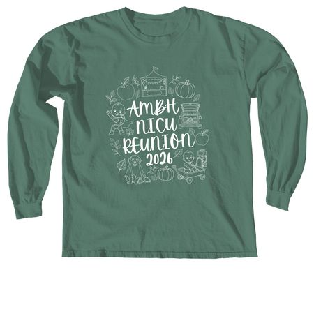 2026 NICU Reunion, a Light Green Comfort Colors Long Sleeve Tee