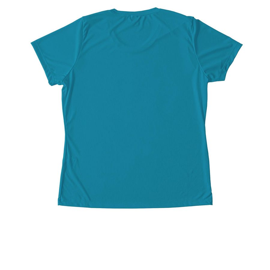 Performance Tees, a Atomic Blue Women's Performance Tee (back-view)