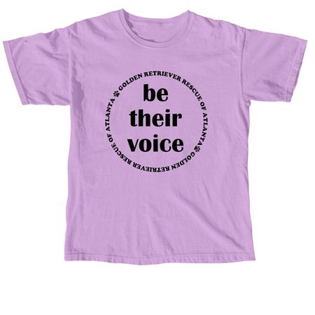 Be Their Voice, a Neon Violet Comfort Colors Unisex Tee