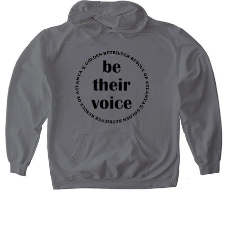 Be Their Voice, a Charcoal Gildan Softstyle Pullover Hoodie