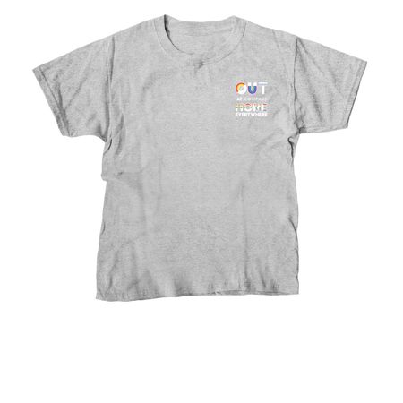 PRIDE - HOME EVERYWHERE, a Sport Grey Youth Unisex Tee