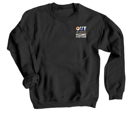 PRIDE - HOME EVERYWHERE, a Black Crewneck Sweatshirt