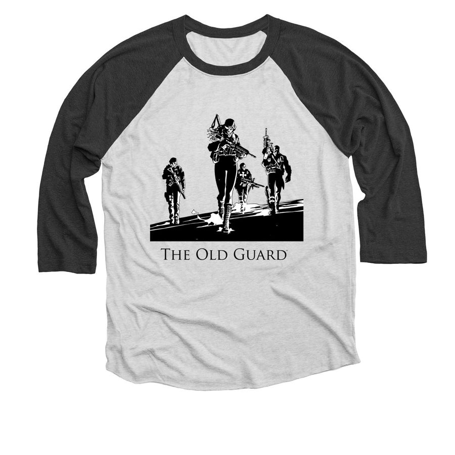 THE OLD GUARD - The Originals, a Black and Heather White 3/4 Sleeve Baseball Tee