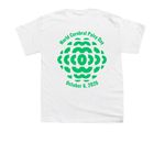 2026 World CP Day T-Shirt ?White Double Logo, a White Youth Unisex Tee (back-view)