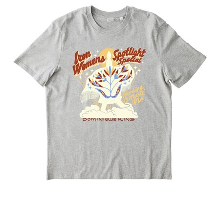 O?Maste? Win - Blue details, a Cool Heather Grey Stanley/Stella Unisex Creator 2.0 Tee