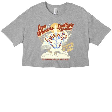 O?Maste? Win - Blue details, a Athletic Heather Women?s Cropped Cotton Tee