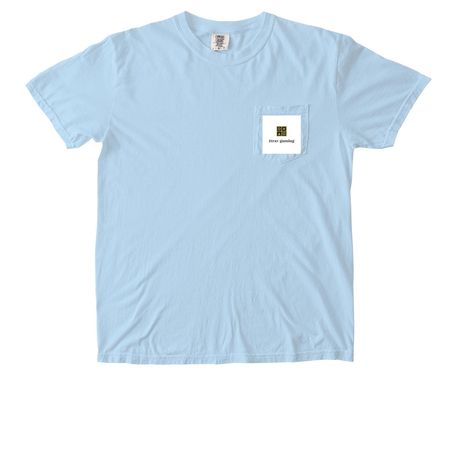 Ztrav gaming pocket shirt, a Chambray Comfort Colors Pocket Tee