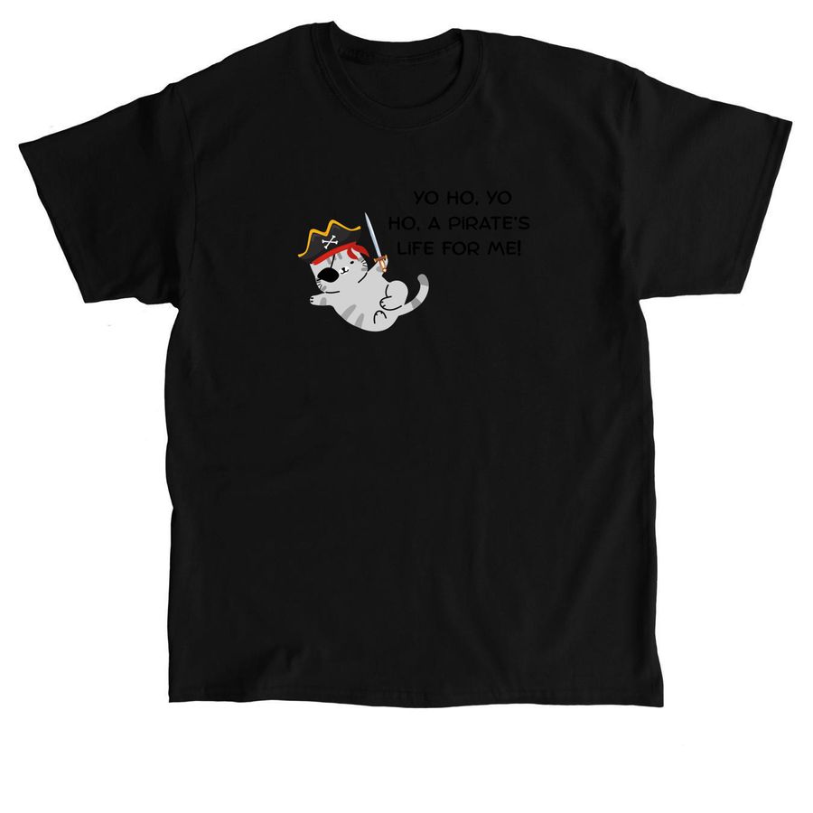 Sledgehammer the Pirate Cat, a Black Classic Unisex Tee