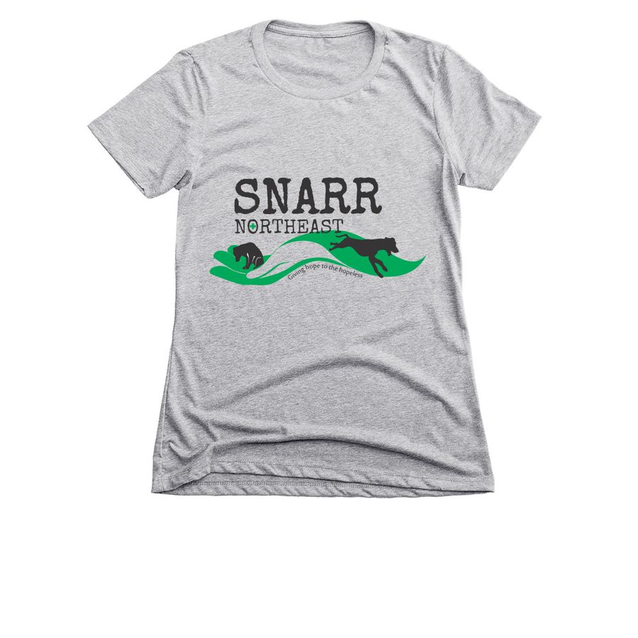 I adopted from SNARR, a Dark Heather Grey Women's Slim Fit Tee