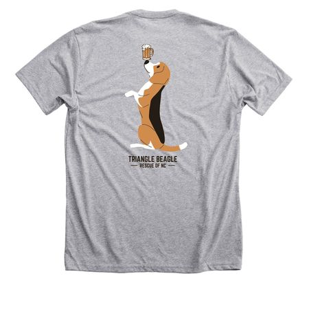 Beers for Beagles T-shirt, a Athletic Heather Premium Unisex Tee