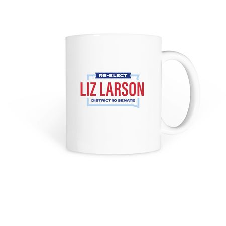 Liz Larson for Senate Mug, a White Coffee Mug