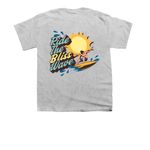 BLISS Wave Tee, a Sport Grey Youth Unisex Tee (back-view)