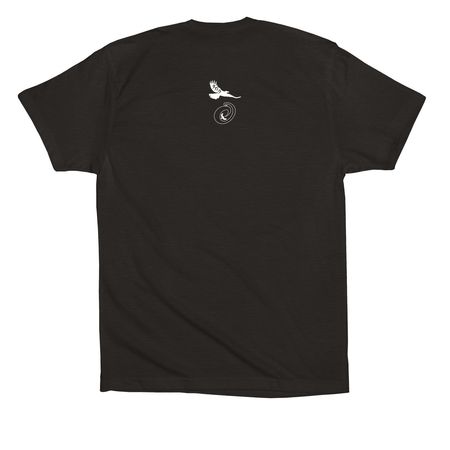 CARPE&nbsp; TRAIL&nbsp; TEE, a Black Premium Cotton Tee (back-view)
