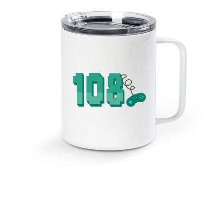 Wilson108 Travel Mug, a White Stainless Steel Travel Mug