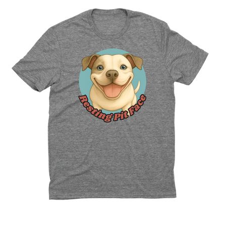 Resting Pit Face, a Aluminum Grey Allmade Eco Triblend Unisex Tee