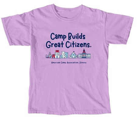 Camp Builds Great Citizens - Adult&nbsp;, a Neon Violet Comfort Colors Unisex Tee