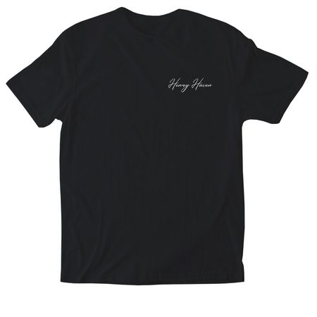 Mariposa, McKenzie, McKinley - White, a Black Softstyle Cotton Tee
