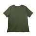 More For Mo | Flowers 3, a Military Green Women?s Relaxed Cotton Tee (back-view)