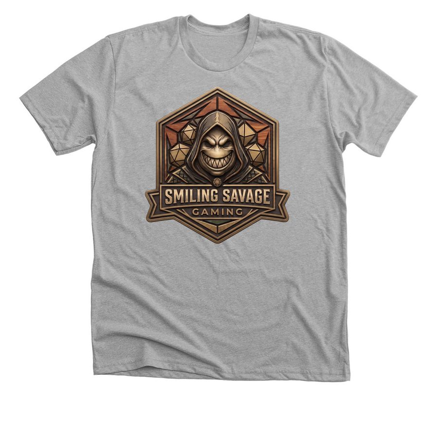 Smiling Savage Gaming, a Athletic Heather Premium Unisex Tee