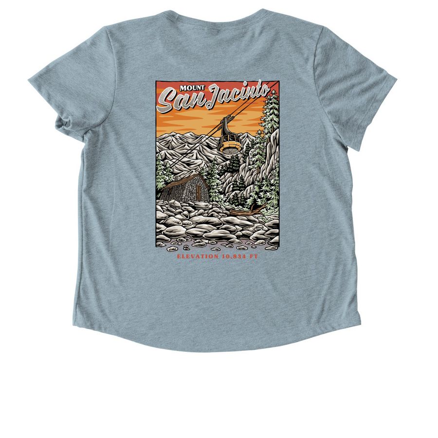 Mount San Jacinto, a I Like You Blue Allmade Eco Triblend Women?s Scoop Neck Tee