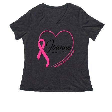 Joanne Walker, a Dark Grey Heather Women's Relaxed V-Neck Tee