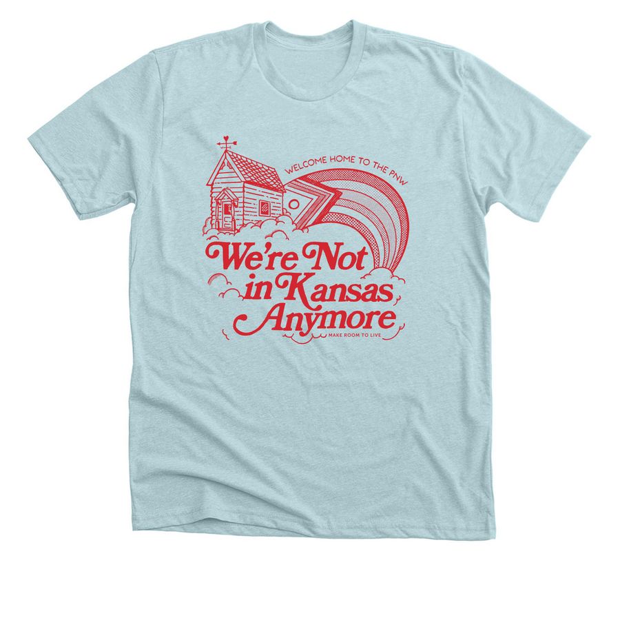 Join us in supporting Project Open Arms!, a Heather Ice Blue Premium Unisex Tee