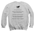 Life Lessons from Horses, a Sport Grey Crewneck Sweatshirt (back-view)