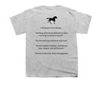 Life Lessons from Horses, a Sport Grey Youth Unisex Tee (back-view)