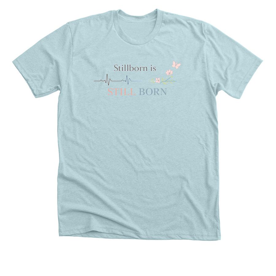 Heartbeat, a Heather Ice Blue Premium Unisex Tee