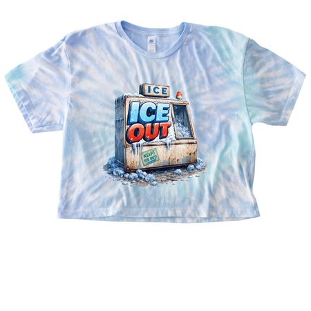 ICE OUT, a Lagoon Women's Tie Dye Cropped Tee