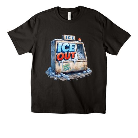 ICE OUT, a Black Unisex Heavyweight Tee